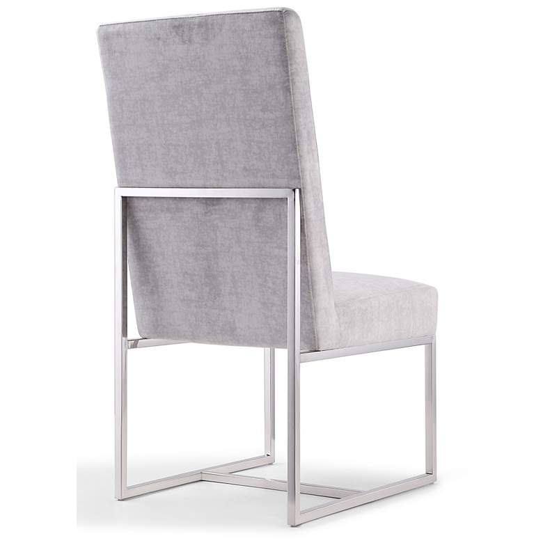 Image 5 Element Gray Velvet Fabric Dining Chair more views