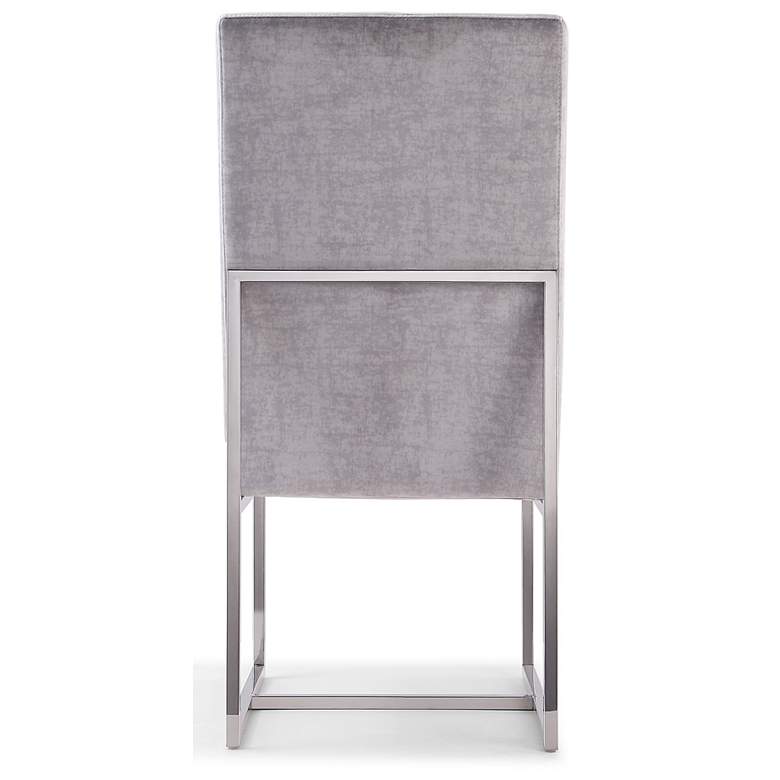 Image 6 Element Gray Velvet Fabric Dining Chair more views