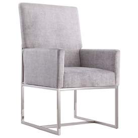 Image1 of Element Grey Velvet Dining Armchair