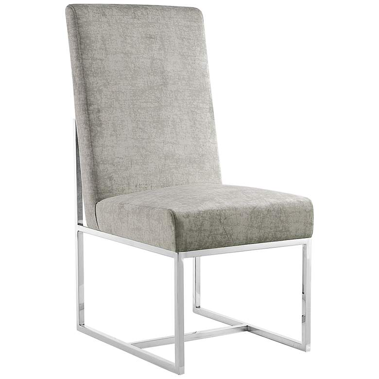 Image 1 Element Steel Velvet Fabric Dining Chair