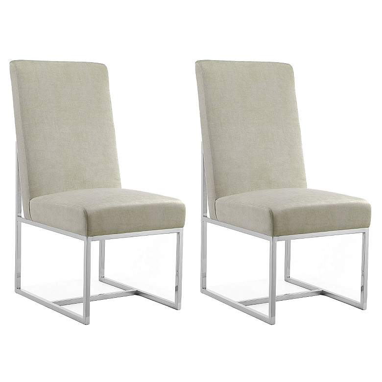 Image 1 Element Velvet Dining Chair in Champagne (Set of 2)