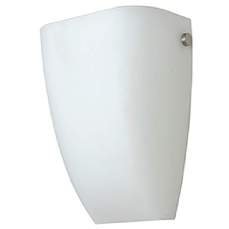 Image 1 Elementary - Wall Sconce - Brushed Steel Finish - Opal Glass Shade
