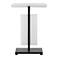 Elements 24" High Aged Bronze and Bubble Glass Accent Table