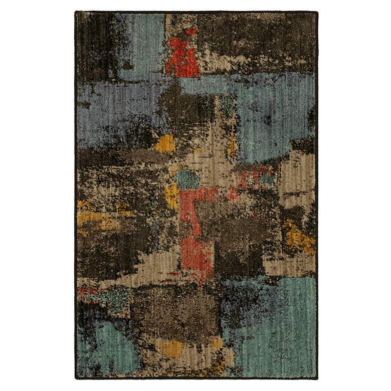 Image 1 Elements 91644 5'3"x7'10" Frisco Blue and Gray Area Rug