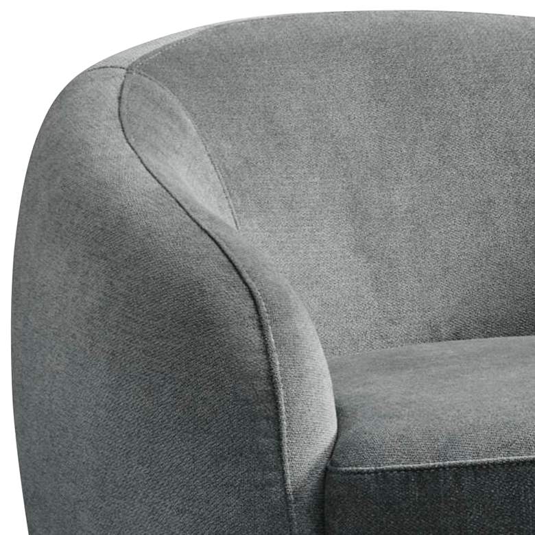 Image 2 Elements Chanel 34" Wide Bristo Gray Fabric Swivel Chair more views