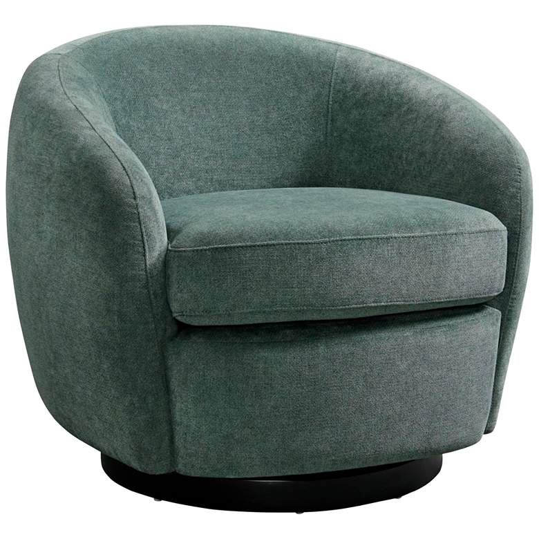 Image 1 Elements Chanel 34" Wide Bristo Teal Green Fabric Swivel Chair