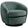 Elements Chanel 34" Wide Bristo Teal Green Fabric Swivel Chair