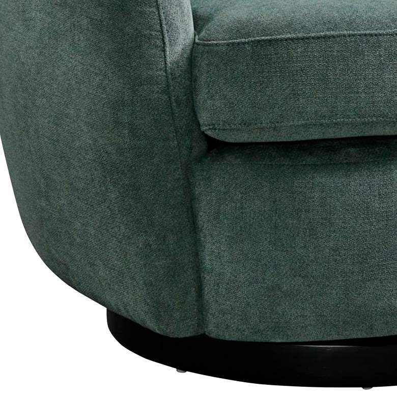 Image 3 Elements Chanel 34" Wide Bristo Teal Green Fabric Swivel Chair more views