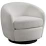 1_Elements Chanel 34" Wide Bristo White Fabric Club Swivel Chair