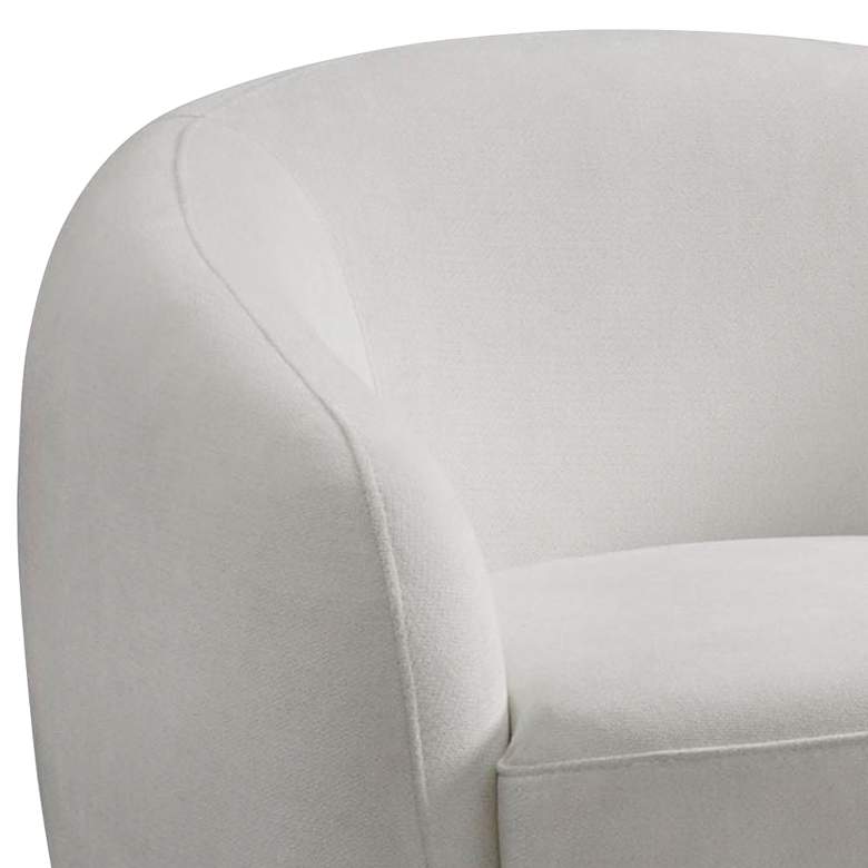 Image 2 Elements Chanel 34" Wide Bristo White Fabric Club Swivel Chair more views