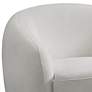 2_Elements Chanel 34" Wide Bristo White Fabric Club Swivel Chair more views