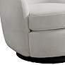 3_Elements Chanel 34" Wide Bristo White Fabric Club Swivel Chair more views