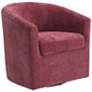 2_Elements Furniture Torrance 28" Wide Robin Red Fabric Swivel Chair