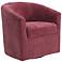 Elements Furniture Torrance 28" Wide Robin Red Fabric Swivel Chair