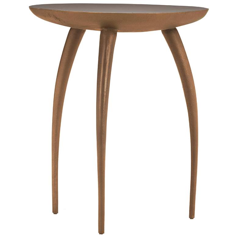 Image 1 Elements Keel 16.25" Wide Antique Brass End Table