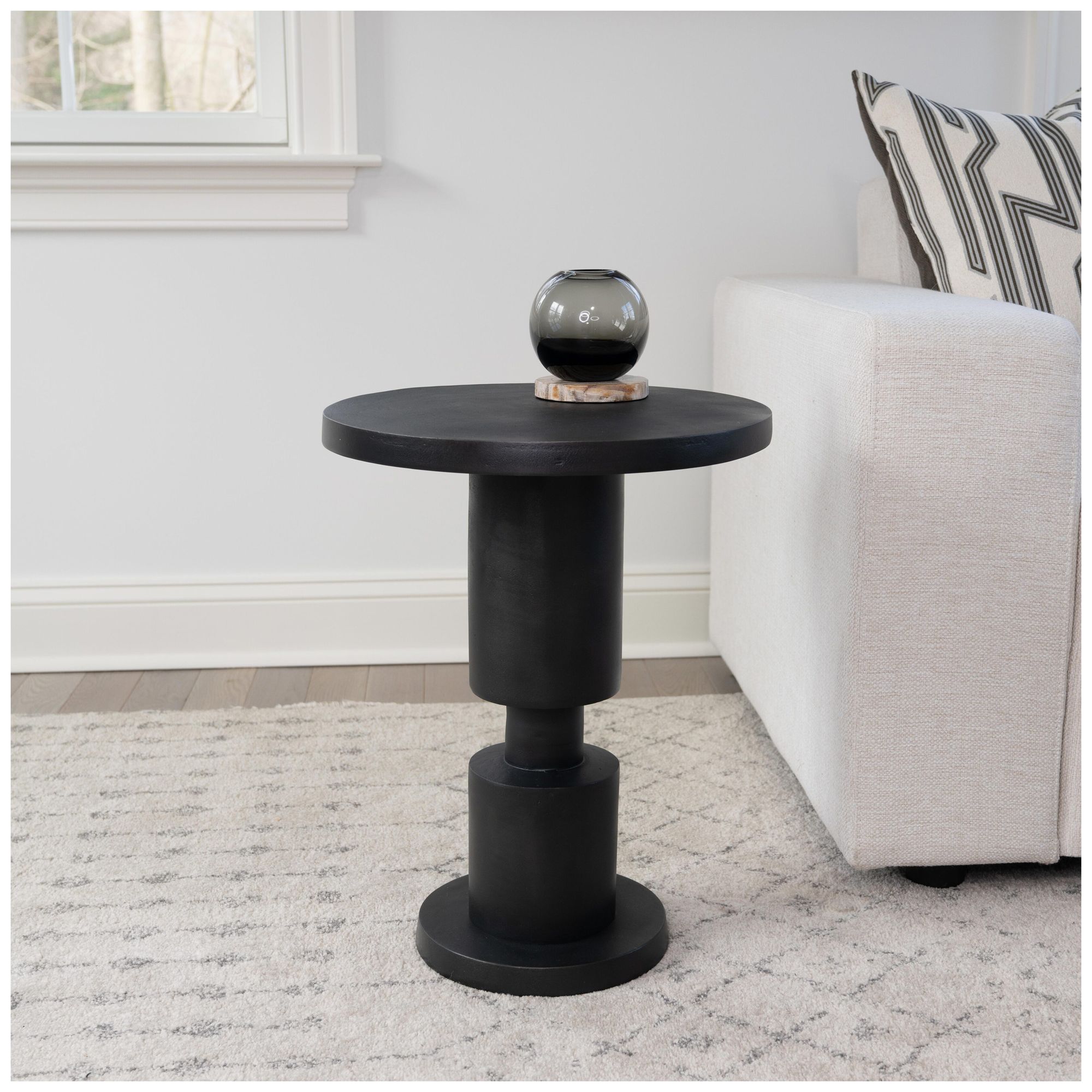 Image 5 Elements Liam 15.25" Wide Antique Zinc End Table more views