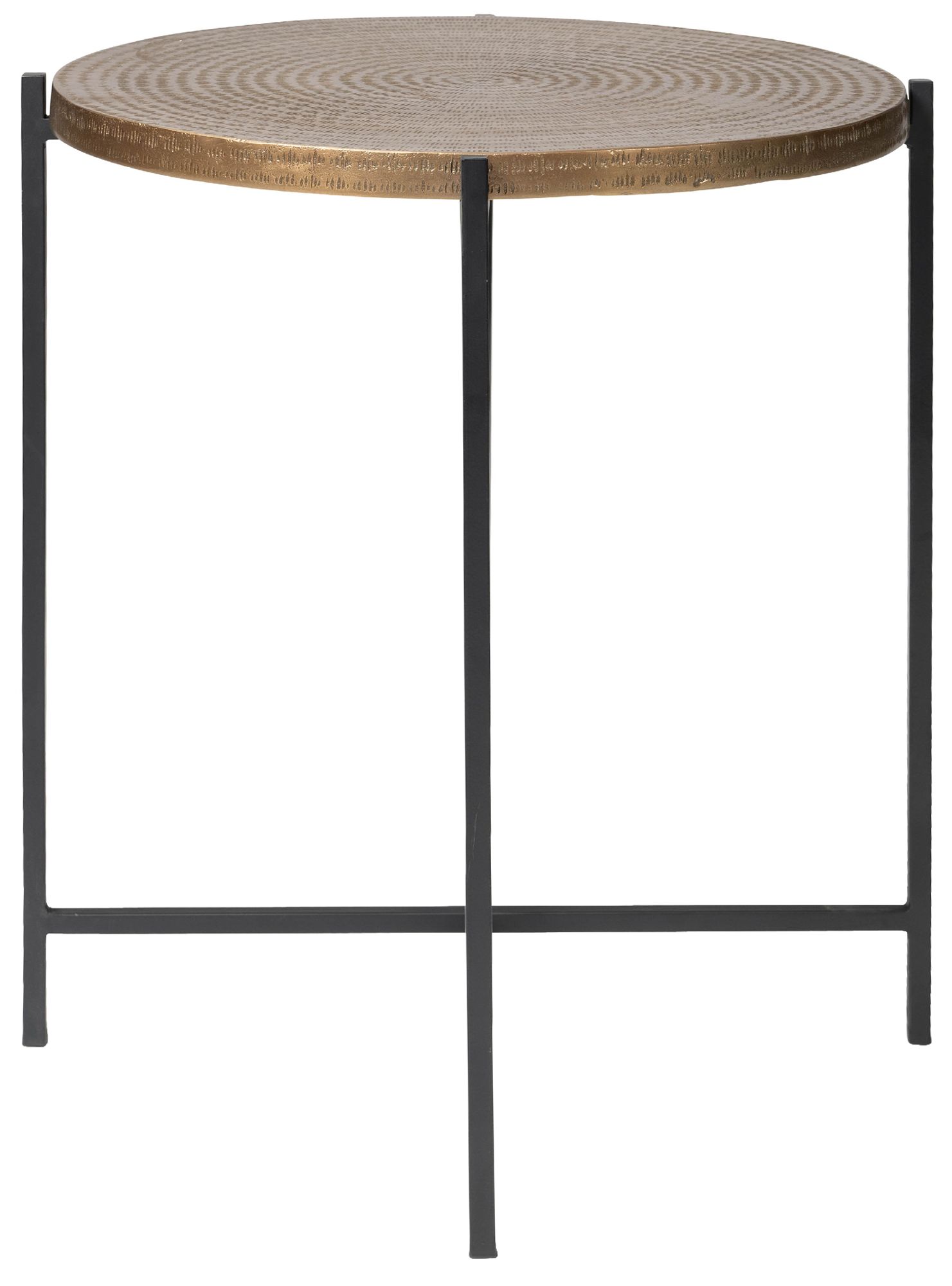 Image 2 Elements Navi 18.5" Wide Antique Brass End Table Black Frame