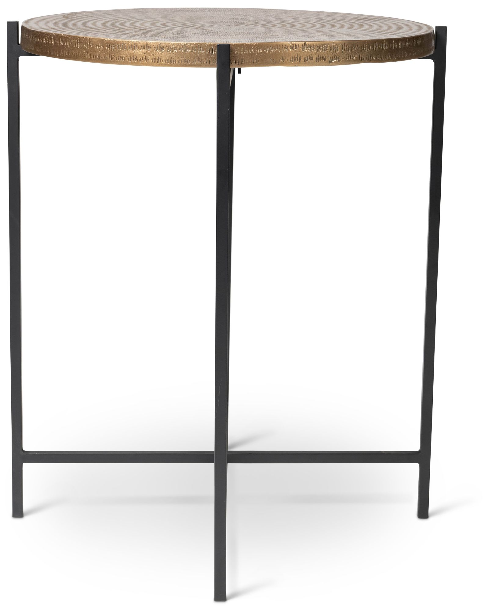 Image 3 Elements Navi 18.5" Wide Antique Brass End Table Black Frame more views