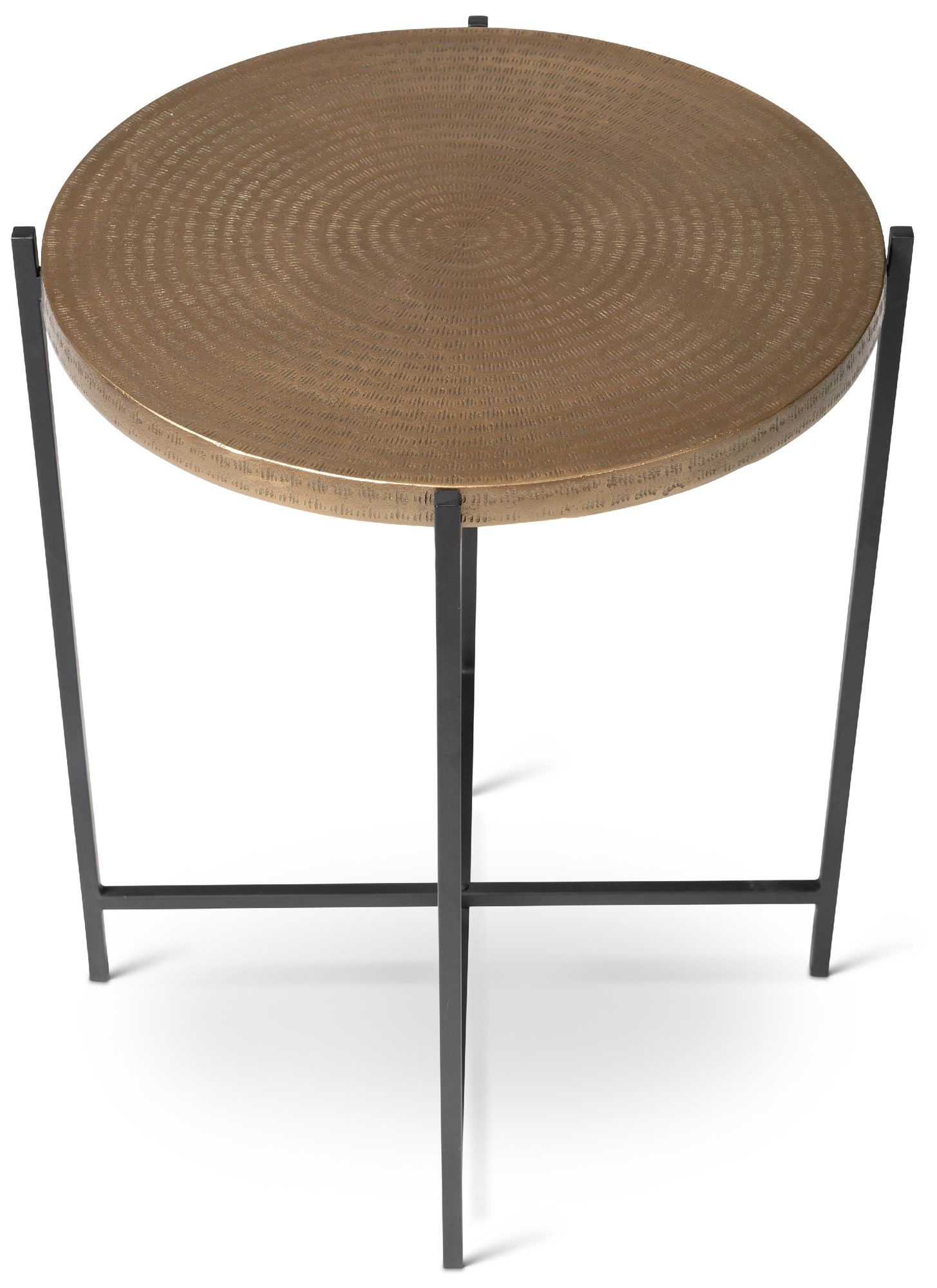 Image 5 Elements Navi 18.5" Wide Antique Brass End Table Black Frame more views