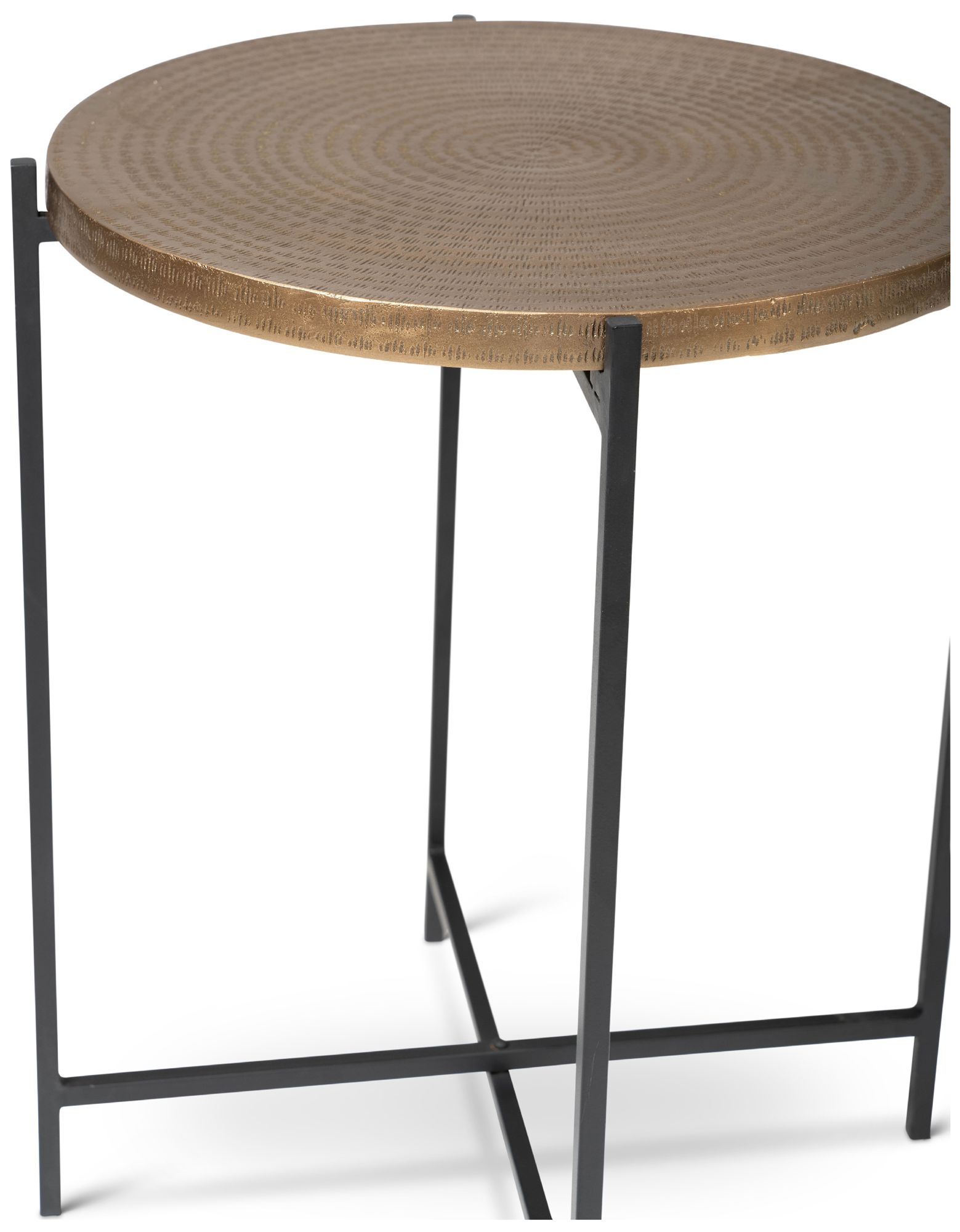 Image 6 Elements Navi 18.5" Wide Antique Brass End Table Black Frame more views