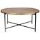 Elements Navi 35.5" Wide Antique Brass Coffee Table Black Frame