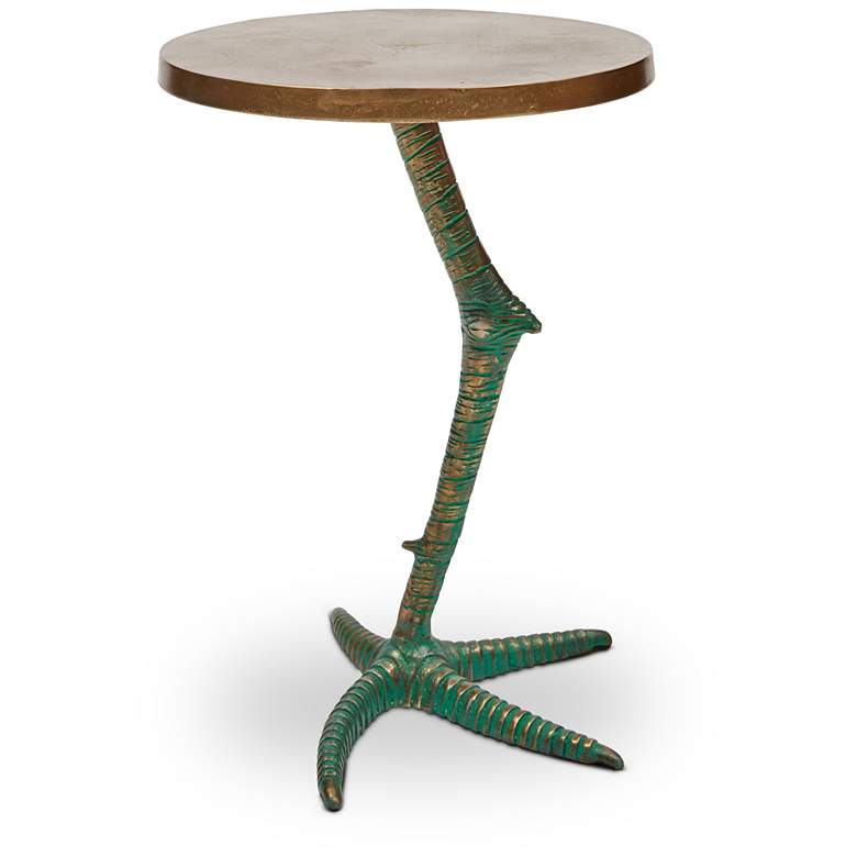 Image 1 Elements Pavo 14.5" Wide Antique Brass End Table