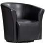 2_Elements Rocket 31" Wide Rivera Black Swivel Accent Club Chair