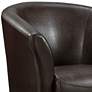 4_Elements Rocket 31" Wide Rivera Brown Faux Leather Swivel Club Chair more views