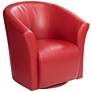 2_Elements Rocket 31" Wide Rivera Red Swivel Accent Club Chair