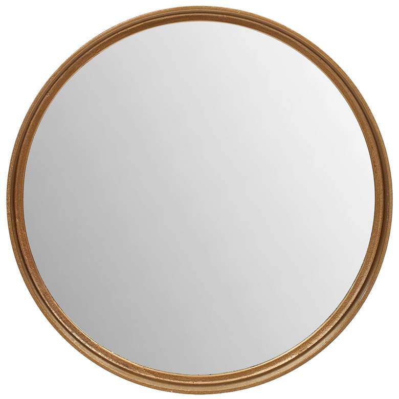 Image 1 Elements Samar 2323"Dia. Antique Brass Round Mirror