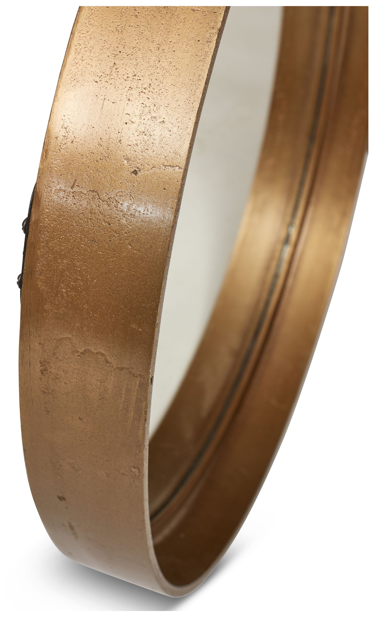 Image 3 Elements Samar 2323"Dia. Antique Brass Round Mirror more views