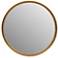 Elements Samar 3939"Dia. Antique Brass Round Mirror