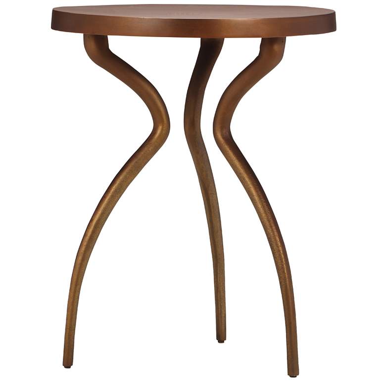 Image 1 Elements Sarp 15.25" Wide Antique Brass End Table