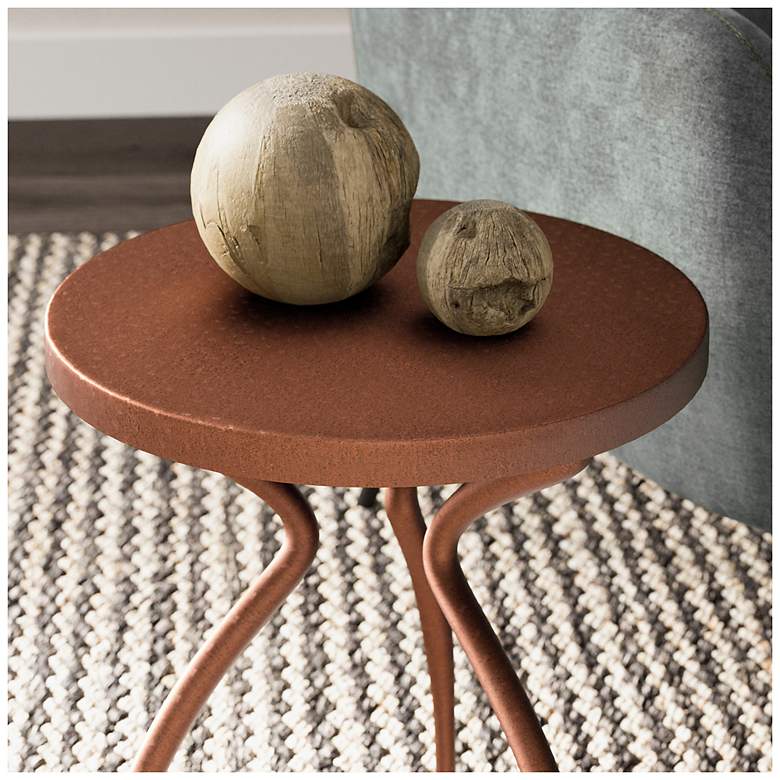 Image 6 Elements Sarp 15.25" Wide Antique Brass End Table more views