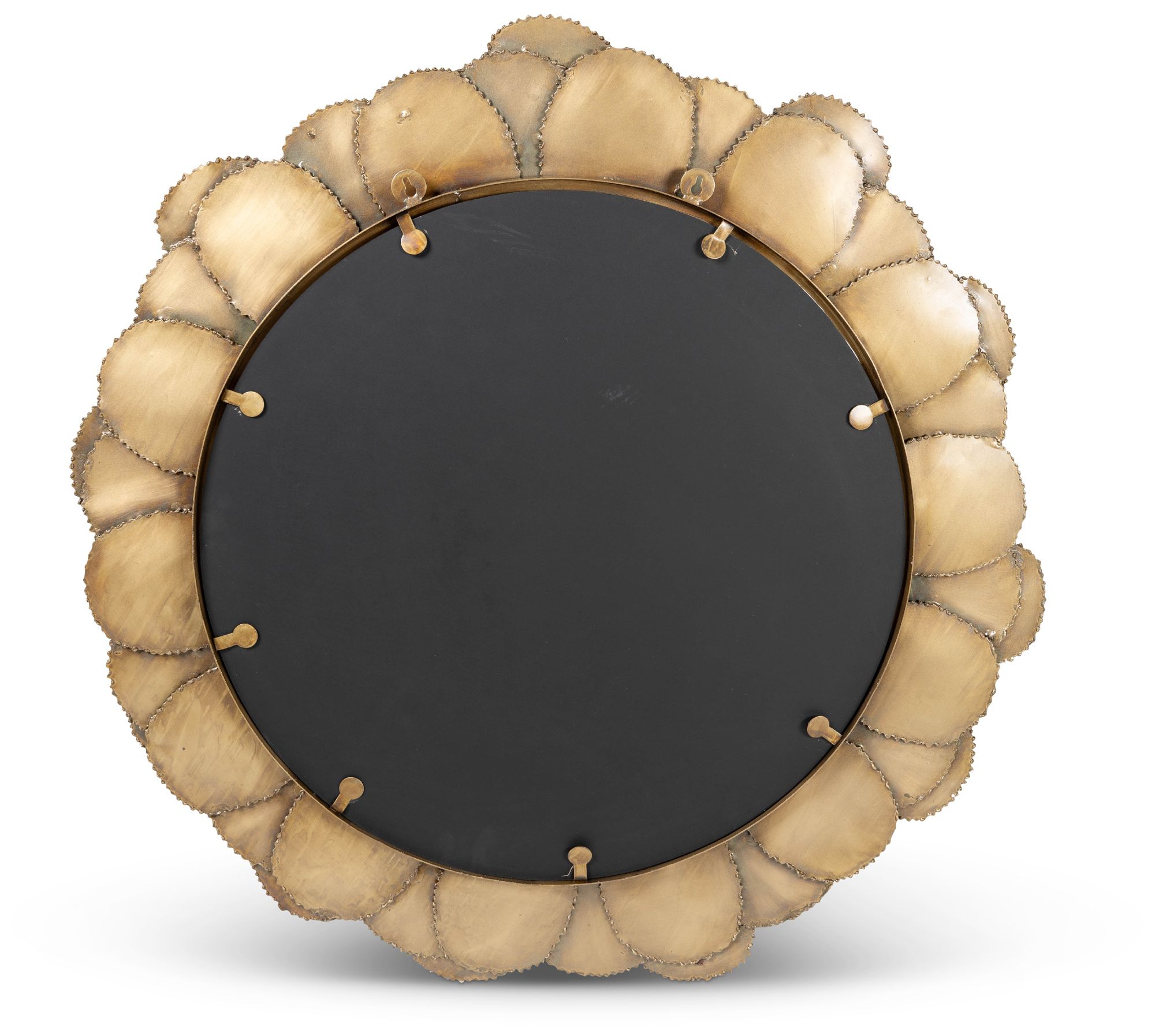 Image 4 Elements Suri 3333"Dia. Antique Brass Round Mirror more views
