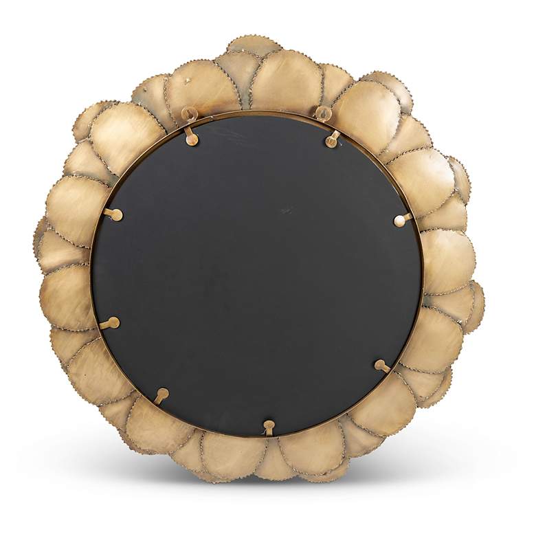 Image 4 Elements Suri 3333"Dia. Antique Brass Round Mirror more views