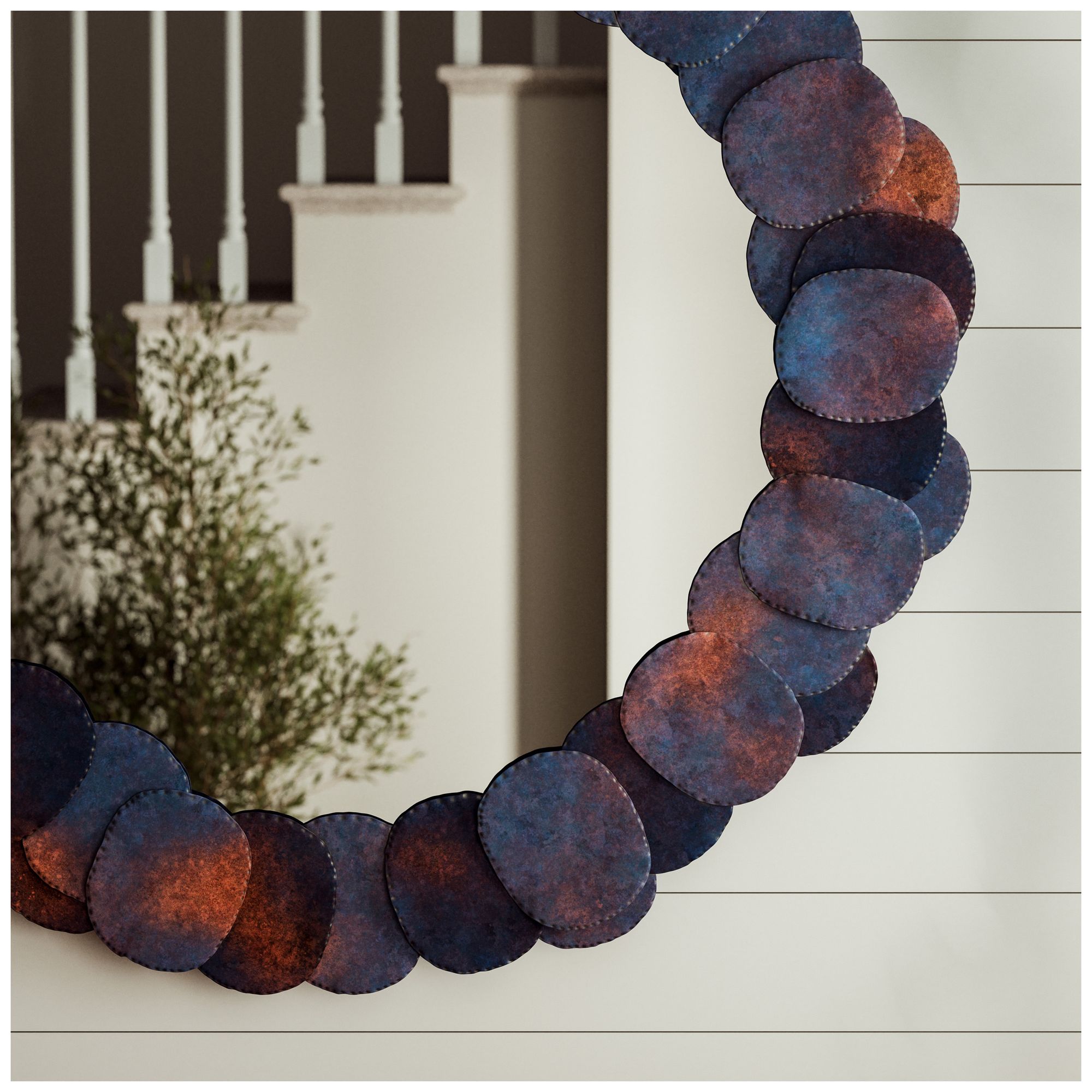 Elements Suri 4343"Dia. Cobalt Round Mirror