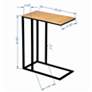 5_Elements Tanu 20.25" Wide Antique Brass End Table Black Frame more views
