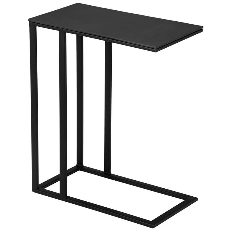 Image 1 Elements Tanu 20.25" Wide Antique Zinc End Table Black Frame