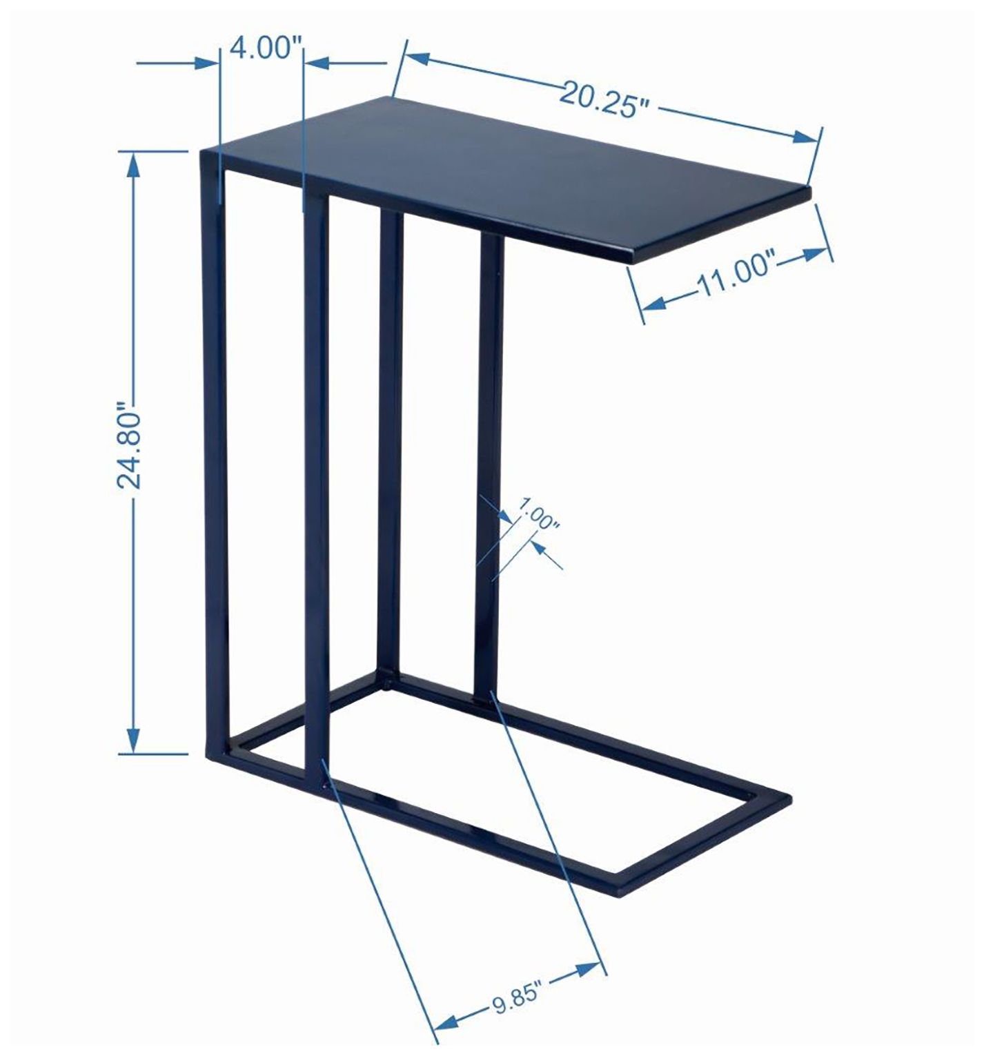 Image 7 Elements Tanu 20.25" Wide Navy End Table more views