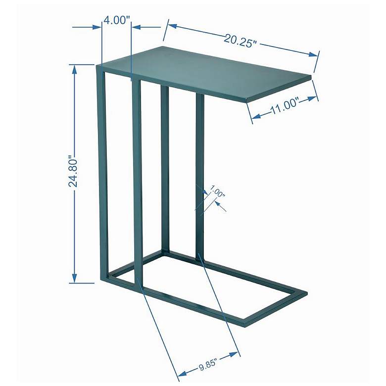 Image 7 Elements Tanu 20.25" Wide Teal End Table more views