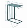 7_Elements Tanu 20.25" Wide Teal End Table more views