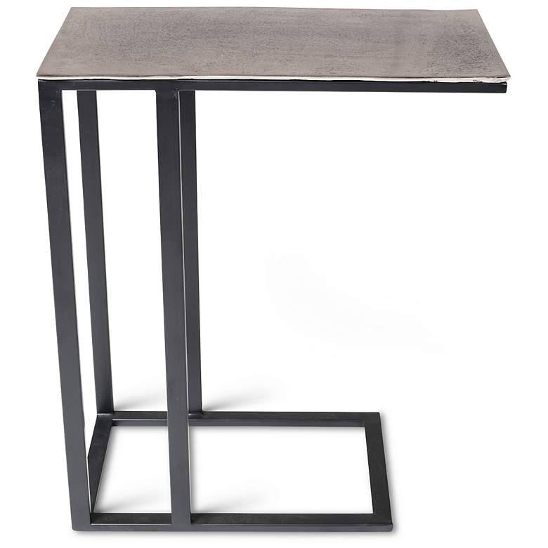 Image 2 Elements Tanu 20.25" Wide Vintage Silver End Table Black Frame more views