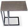 3_Elements Tanu 20.25" Wide Vintage Silver End Table Black Frame more views