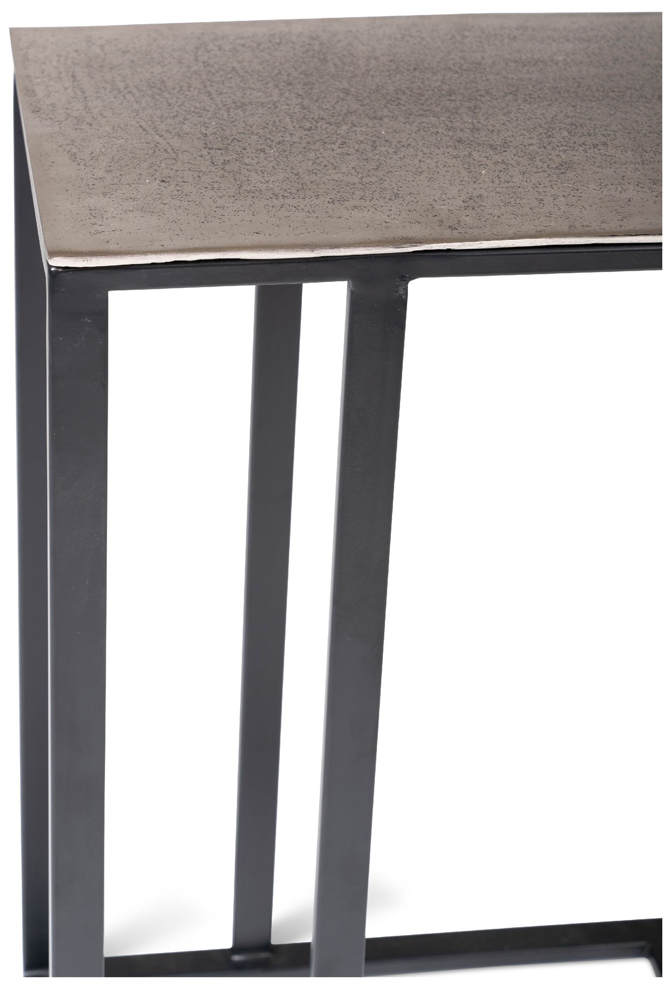 Image 4 Elements Tanu 20.25" Wide Vintage Silver End Table Black Frame more views