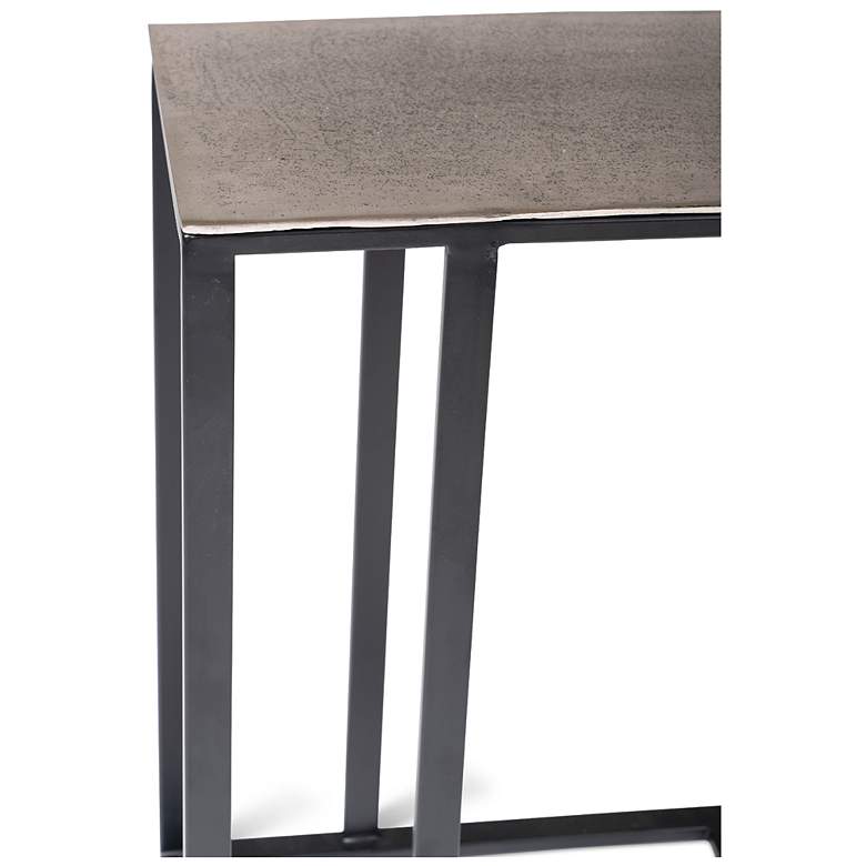 Image 4 Elements Tanu 20.25" Wide Vintage Silver End Table Black Frame more views
