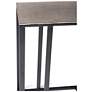 4_Elements Tanu 20.25" Wide Vintage Silver End Table Black Frame more views