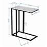 5_Elements Tanu 20.25" Wide Vintage Silver End Table Black Frame more views