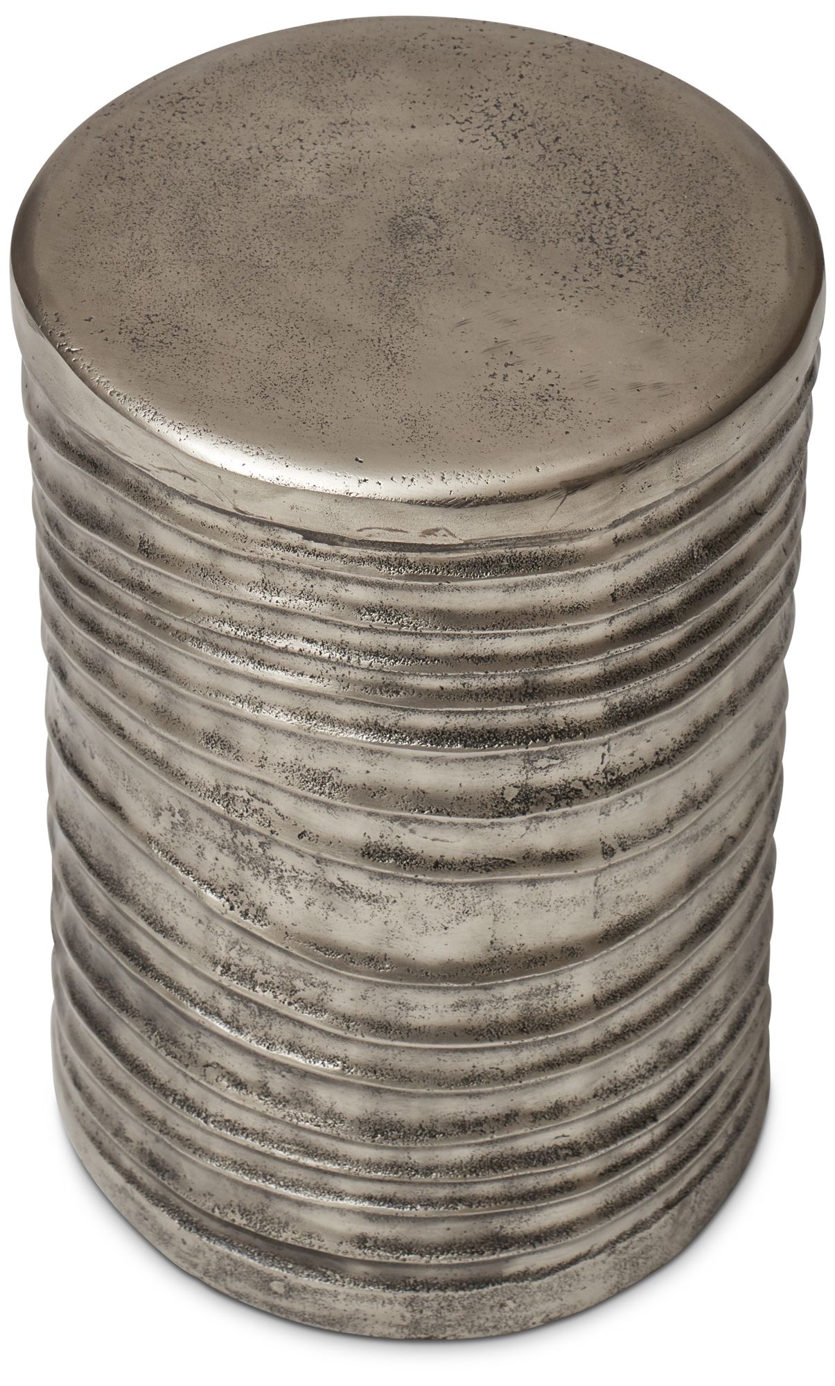 Image 2 Elements Tara 12.5" Wide Vintage Silver Accent Stool more views