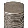 3_Elements Tara 12.5" Wide Vintage Silver Accent Stool more views